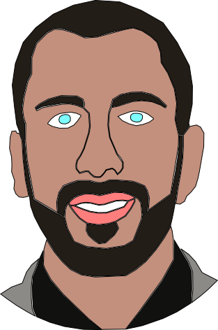 Michael Borden's face made of SVG pieces